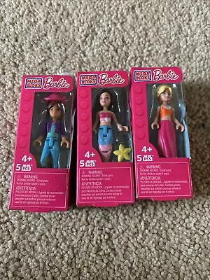 3 Different BARBIE 2013 Mega Bloks Dolls + Mermaids 80260 • $13