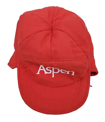 Vintage CENTURY 21 Red Hat Cap Ear Flaps Cotton/Poly BLEND 'ASPEN' Ties For Neck • $9.99