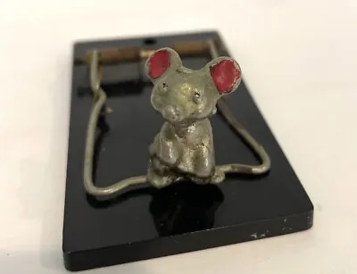 Vintage Mouse Trap Memo Clip Note Holder 3”x2” • $17.95