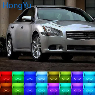 RGB Multi-Color LED Angel Eyes Halo Rings Kit For Nissan Maxima A35 2010-2012 • $30.99