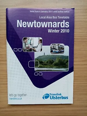 Newtownards Area Translink Northern Ireland Ulster Bus Timetable - Winter 2010 • £2.95