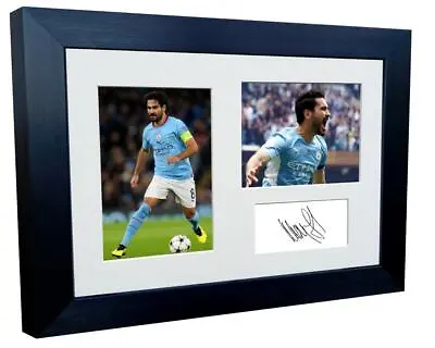 Signed Ilkay Gundogan Manchester City Autographed Photo Photograph Picture Frame • £25