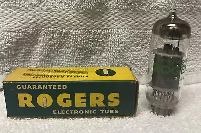 12BH7A ROGERS GREY LADDER PLATE CANADA  NEW OLD STOCK VALVE TUBE TV7U Tested • $15