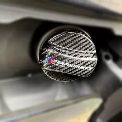Carbon Fiber Gas Fuel Cap Cover Fits BMW 3 Series F30 E36 E46 E39 E90 E92 E93 M3 • $24.62