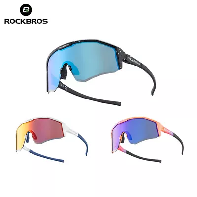 ROCKBROS Cycling Sunglasses Polarized Bicycle Bike Sports Glasses Men Sunglasses • $29.88