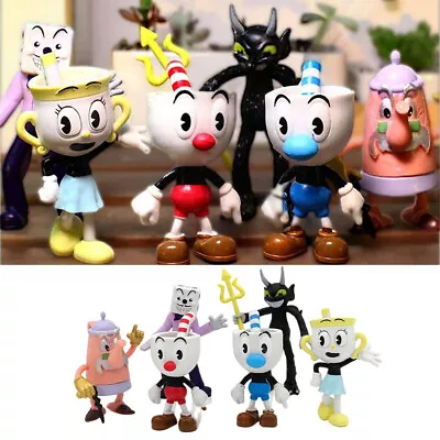 6Pcs/Set Cuphead Mugman Series Anime Game Figure Toys Ornament Kid Gifts Model • $24.31