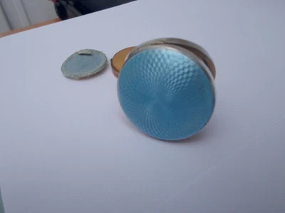 £145 • Buy A Silver Blue Guilloche Purse Compact 1929