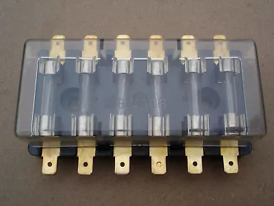 £14.40 • Buy Classic Type 6 Way Fusebox Glass Fuse Box Holder Universal Standard Lucar Crimp