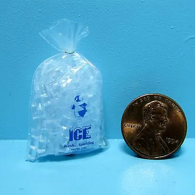 Dollhouse Miniature Replica Bag Of Ice With Individual Cubes G120 • $3.14