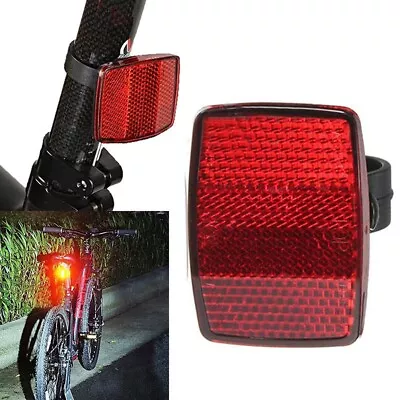 US Bike Front Rear Warning Bicycle Handlebar Mount Safe Reflector Red / White  • $5.33