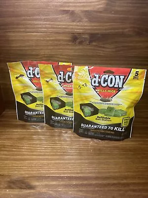 D-Con Disposable Mouse Mice Bait 3 Bags Of 5 Each 15 Total Refills W/ Station • $22.49