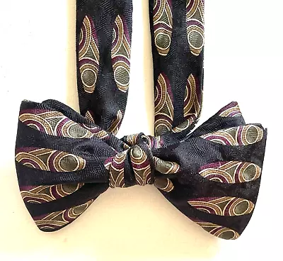 Silk Bow Tie  Elegance - One-of-a-Kind Handmade Adjust Self-tie - NWOT • $20