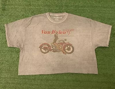 Van Halen Motorcycle Oversized Cropped Shirt Sz S/M • £19.28