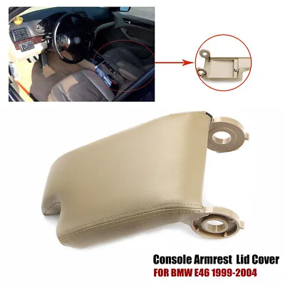 Beige For BMW E46 3Series 99-04 PU Leather Console Lid Armrest Cover Storage Box • $24.50