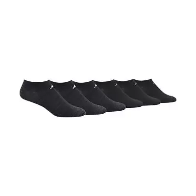 Adidas Athletic Superlite Cushioned No Show Socks (6 Pairs) - One Size - Black • $37.95