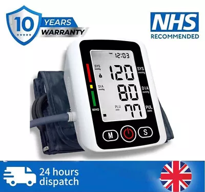 Digital Automatic Blood Pressure Monitor Upper Arm BP Heart Machine Rate UK • £10.48