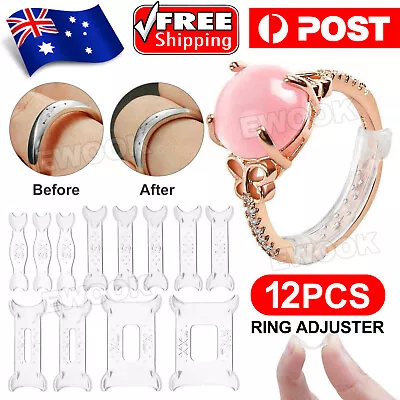 12PCS Invisible Tightener Ring Size Reducer Resizing Adjuster Jewellery Tools AU • $4.45