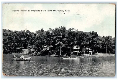 1923 Gregory Beach Magician Lake Dowagiac Michigan MI Vintage Antique Postcard • $14.98