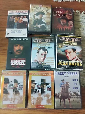 Lot Of 9 Used & New Western DVD Movies. • $3.69