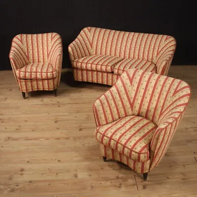 Living Room Set Sofa Two Armchairs Furniture Design Gio Ponti Modern 60s • $11500