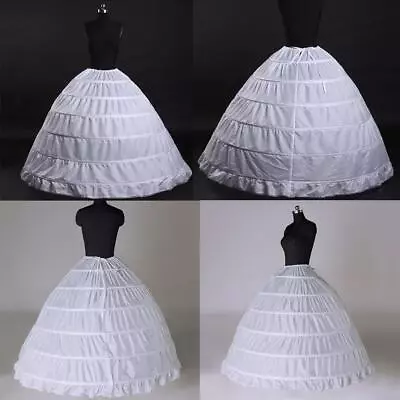 6Hoop Underskirt Ball Gown Long Skirts Petticoat Slips Lot N6 For Wedding. M4W8 • $20.19