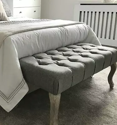 £59.99 • Buy Vintage Window Seat French Style Ottoman Bed Shabby Chic Footstool Bedroom Bench