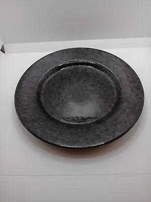 Mamma Ro Italy Stoneware 9-7/8” Dinner Plate Mysterious Galaxy Black • $14