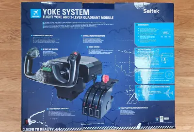 Saitek Pro Flight Yoke System & 3 Level Quadrant • £85