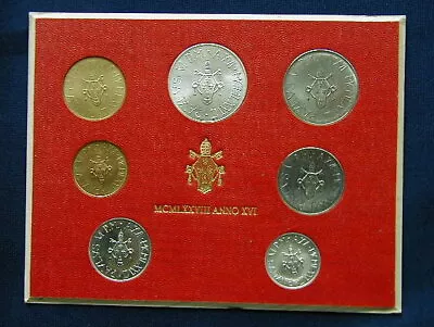 1978 Italy VATICAN COINS Complete Set UNC With Silver Paulus VI In Official BOX • $19.99