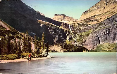 Postcard Grinnell Lake Glacier National Park Montana Chrome Postmarked 1951 • $5.99