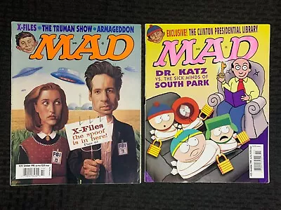 1998 MAD MAGAZINE #374 & 375 FN+ 6.5 Alfred E Neuman / X-Files Parody LOT Of 2 • $15.25