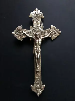 Vintage Wall Crucifix All Metal 728'' Jesus Christ Cross Church Christianity • $23.90