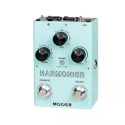 MOOER Harmonier Vocal Effects Processor Guitar Voice Pedal Vocal Stompbox Mic... • $157.93