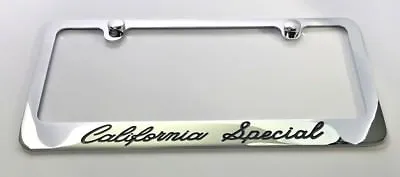 $32.95 • Buy California Special License Plate Frame For Ford Mustang (Chrome W/ Black Logo) 