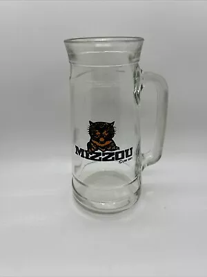 University Of Missouri MIZZOU TIGERS Glass Beer Mug 1981 COLUMBIA MO VINTAGE 7” • $19.99