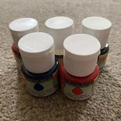 £10 • Buy Set Of 5 20ml Artiste Transparent Glass Paints