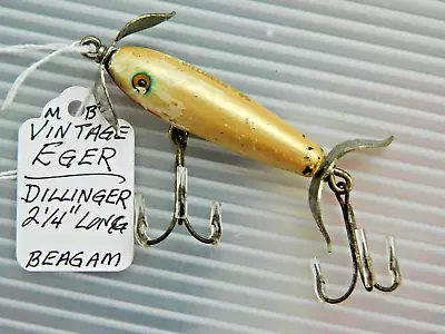 Vintage FLORIDA Eger Dillinger Wood Topwater Fishing Lure • $1.99