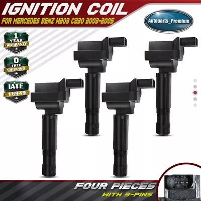 4x Ignition Coils For Mercedes-Benz W203 C230 Coupe Sedan I4 1.8L 2003 2004 2005 • $60.99