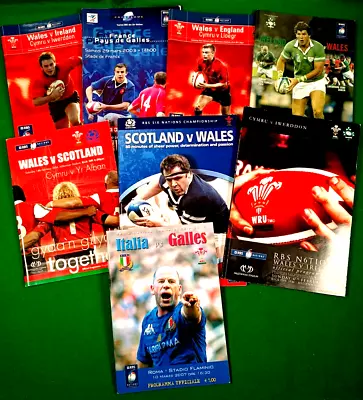 Bundle Of 8 X Wales Rugby Match Day Programmes 2003-2007 Home & Away • £9.99
