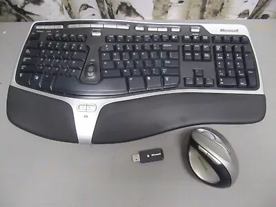 Microsoft Natural Wireless Ergonomic Keyboard 7000 Laser Mouse & USB Dongle • $250