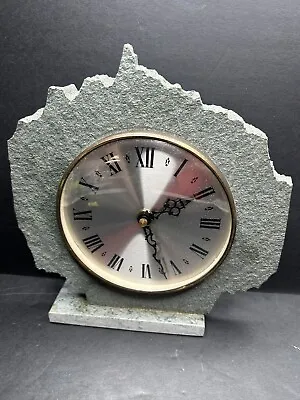 Kienzle Quartz Germany Desk Clock Made Of Heavy Slate Vintage - Tested Working • $28.60
