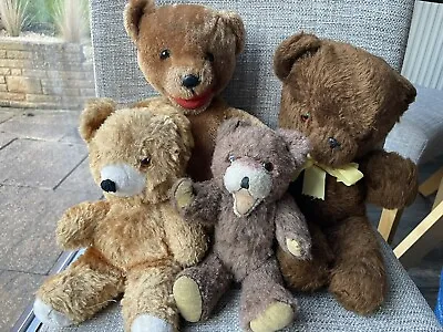 4x Vintage Teddy Bear Bundle Including Chad Valley • £32