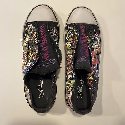 Ed Hardy Slip On Shoes Sneakers. For The World. Size 6 Canvas • $26