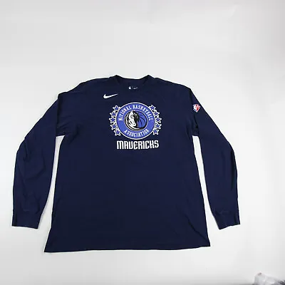 Dallas Mavericks Nike NBA Authentics Long Sleeve Shirt Men's Navy Used • $27.99