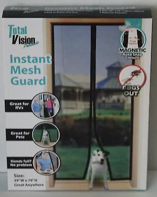 Instant Door Mesh Screen Guard With Auto-Snap Magnetic Closure 39  × 79  NIB • $14.99