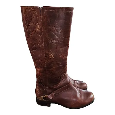 UGG Channing II Brown Riding Boots 1001637 Brass Detail US 7 Brass Strap  • $26.40