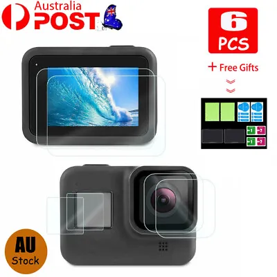 Tempered Glass Screen Protector Cover Lens Cap For GoPro Hero 8 Black 6pcs Set • $7.61