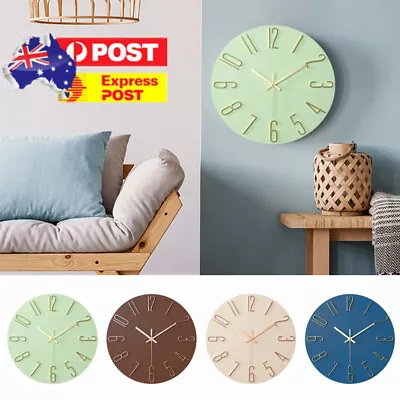 30cm Round Wall Clock Silent For Living Room Office Home Simple Modern Design • $26.99