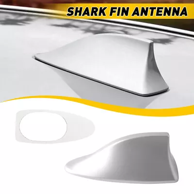Universal Shark Fin Antenna Cover Car Trim Radio Signal AM/ FM Aerial Silver EOA • $10.44