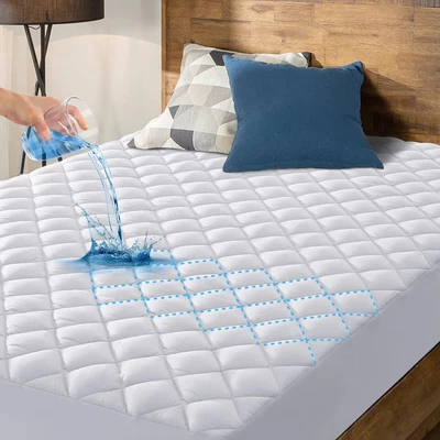 £13.47 • Buy Extra Deep Waterproof Quilted Matress Protector Topper Fitted Bed Cover All Size